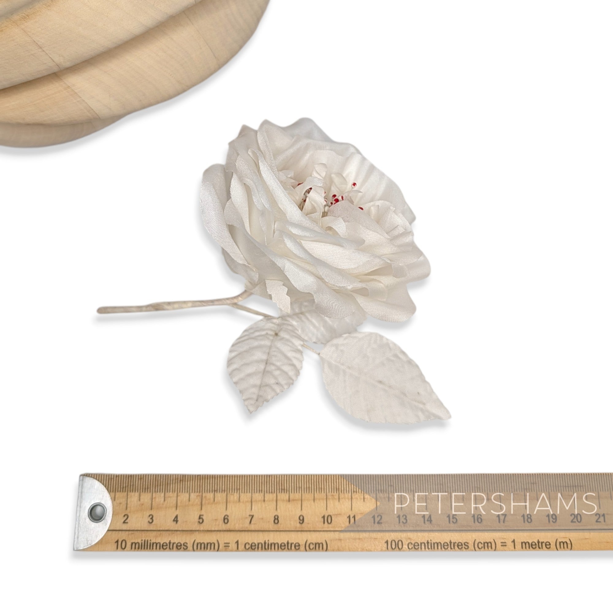 'Aileen' 9cm Vintage 1980s Silk Rose Millinery Flower Mount