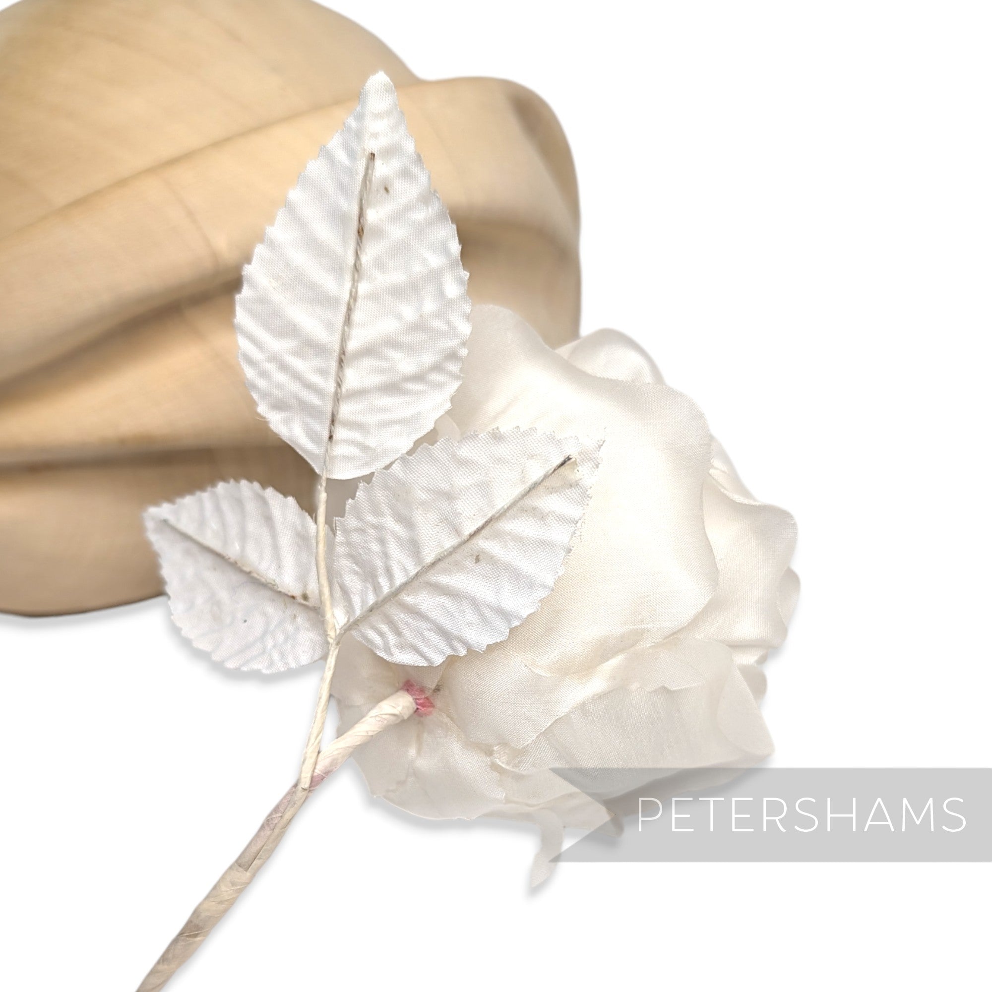 'Aileen' 9cm Vintage 1980s Silk Rose Millinery Flower Mount