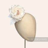 'Aileen' 9cm Vintage 1980s Silk Rose Millinery Flower Mount