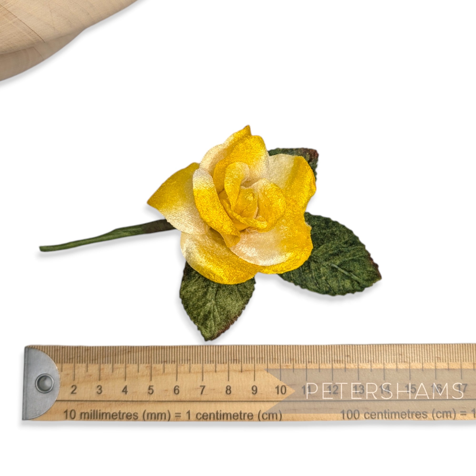 'Arabella' Small Velvet Rose Blossom Millinery Hat Mount