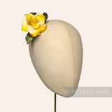 'Arabella' Small Velvet Rose Blossom Millinery Hat Mount