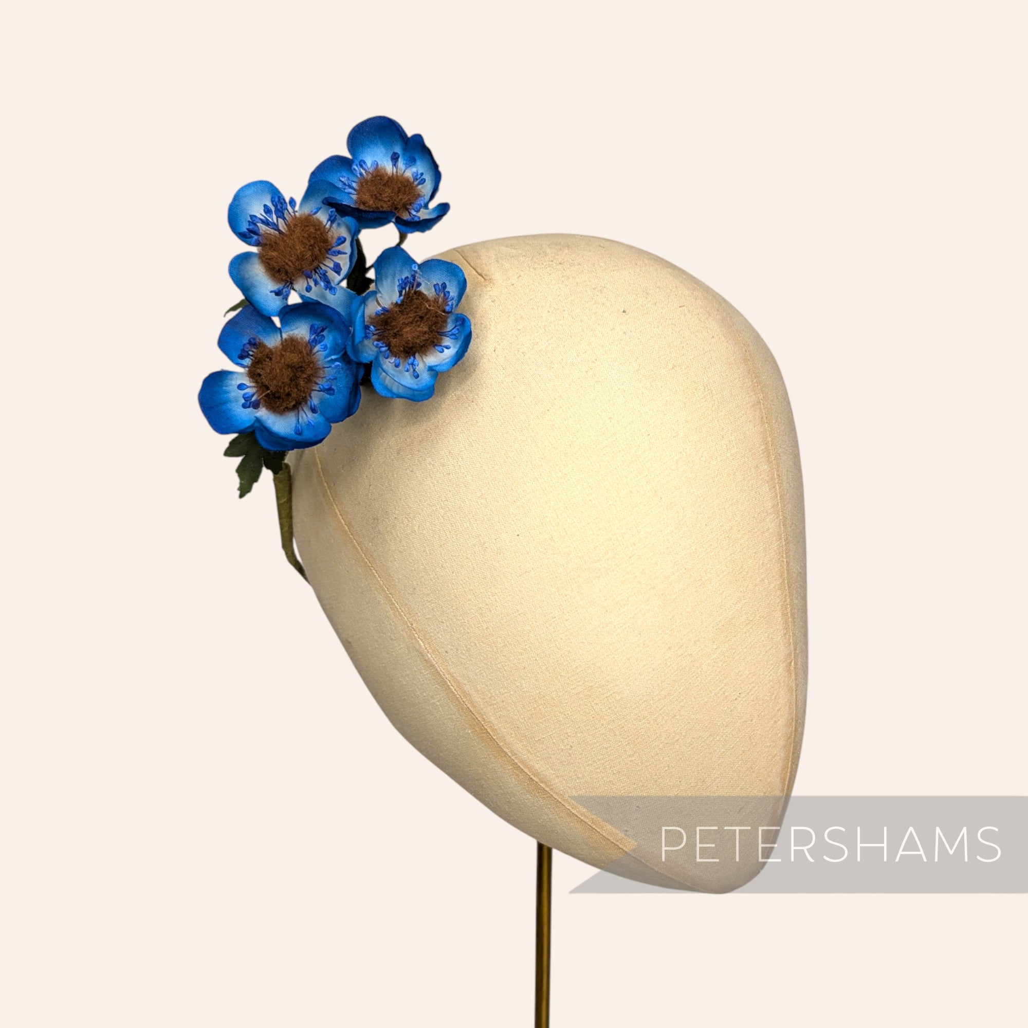 'Adonis' Vintage German 1950/60's Anemone Silk Flower Stem