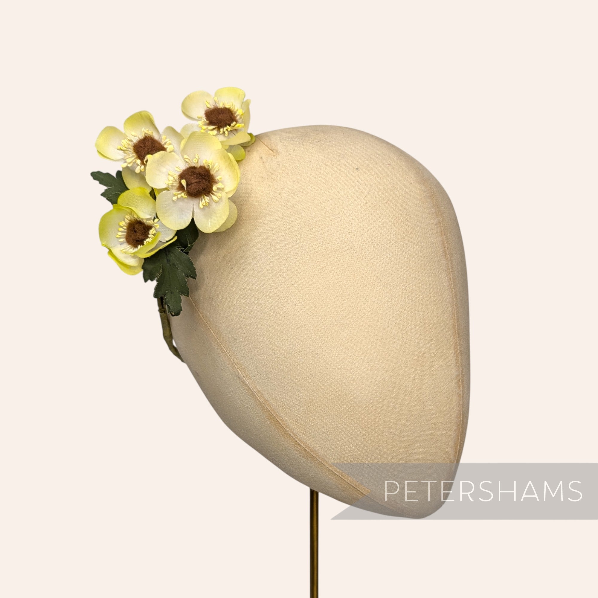 'Adonis' Vintage German 1950/60's Anemone Silk Flower Stem