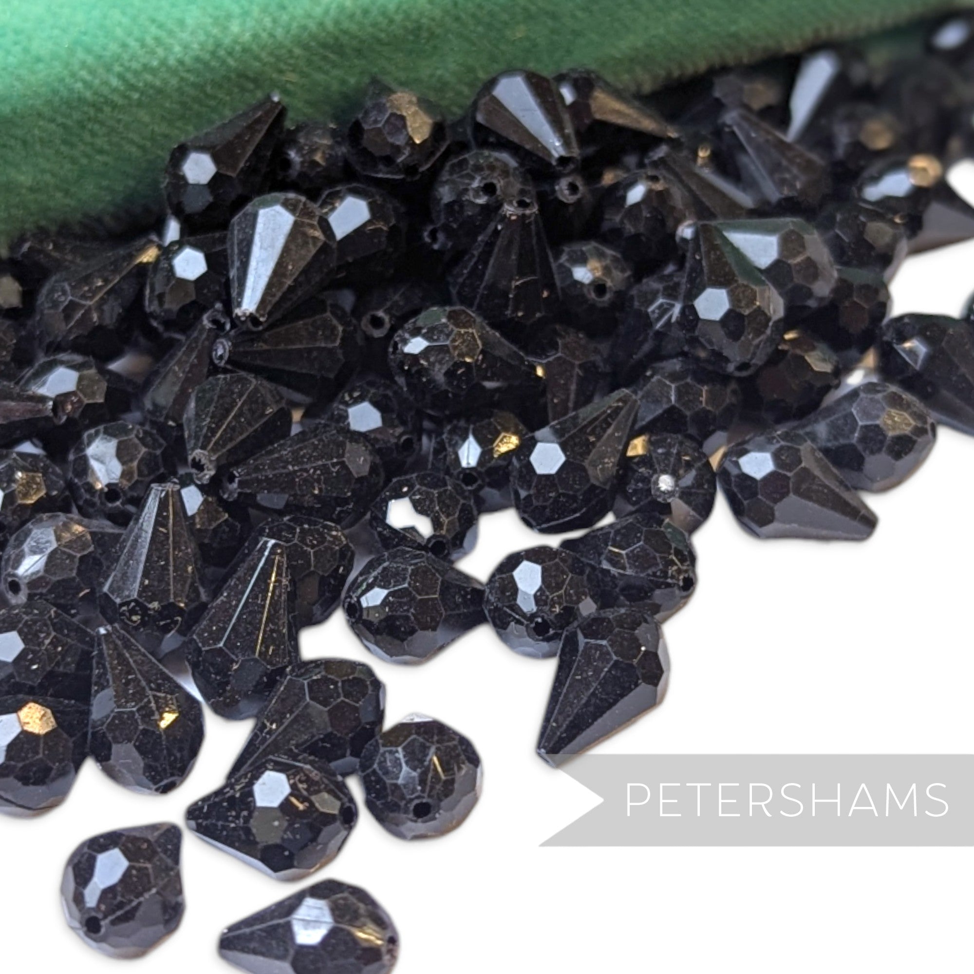 Vintage 1960/70's 13x8mm Faceted Teardrop Bead - Approx. 144 Beads