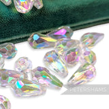 Vintage 1960/70's 19x9mm Pointed Faceted Teardrop Bead - 36 Beads