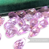 Vintage 1960/70's 19x9mm Pointed Faceted Teardrop Bead - 36 Beads