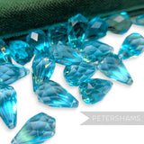 Vintage 1960/70's 19x9mm Pointed Faceted Teardrop Bead - 36 Beads