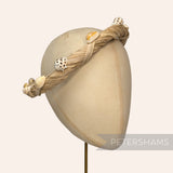 Natural Raffia & Seashell Headdress Frame