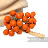 'Timmy' Vintage 1950/60s Wired Orange Fruits - 24 stems