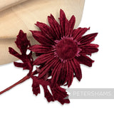 'Jill' Vintage 1970s Velvet Daisy Flower Hat Mount
