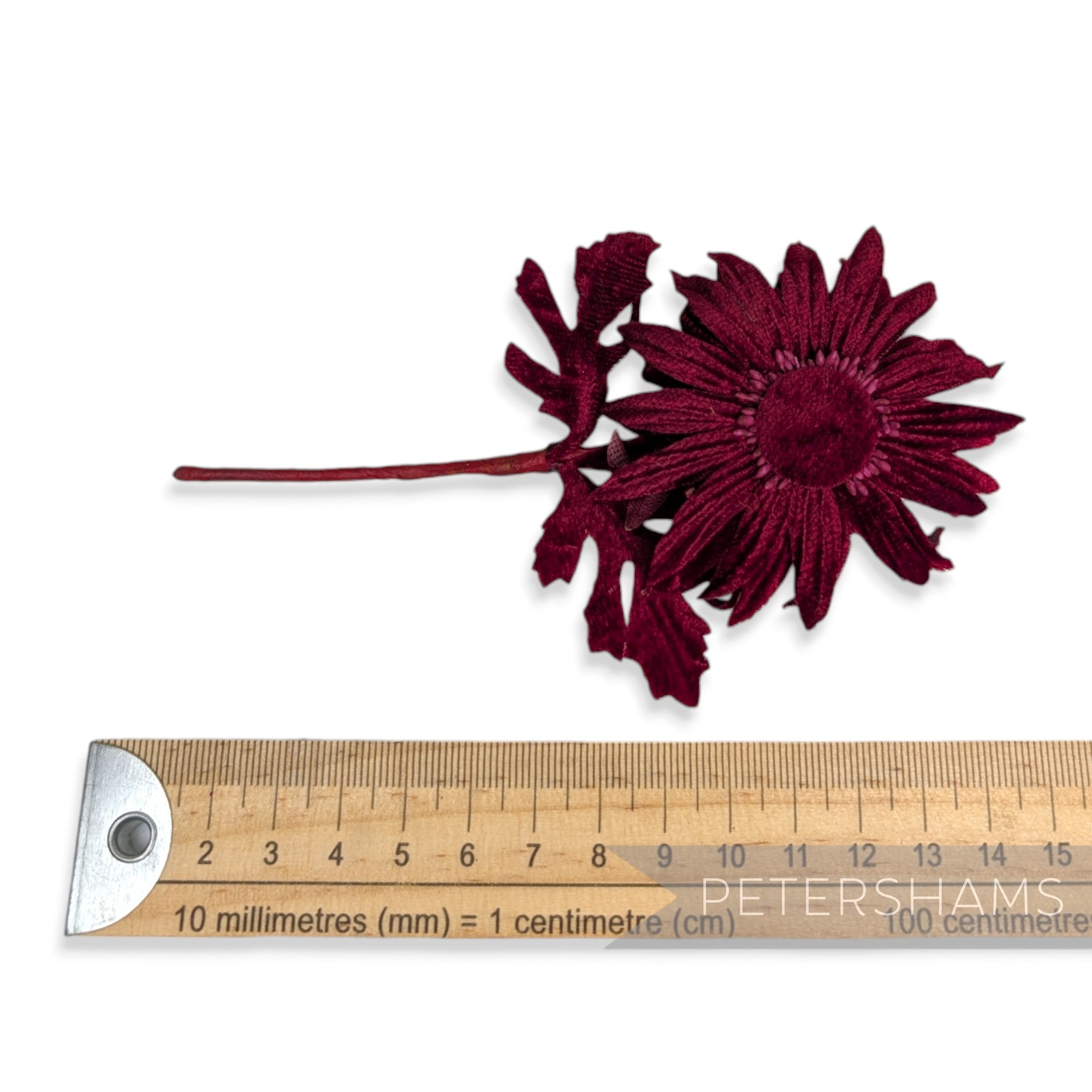 'Jill' Vintage 1970s Velvet Daisy Flower Hat Mount