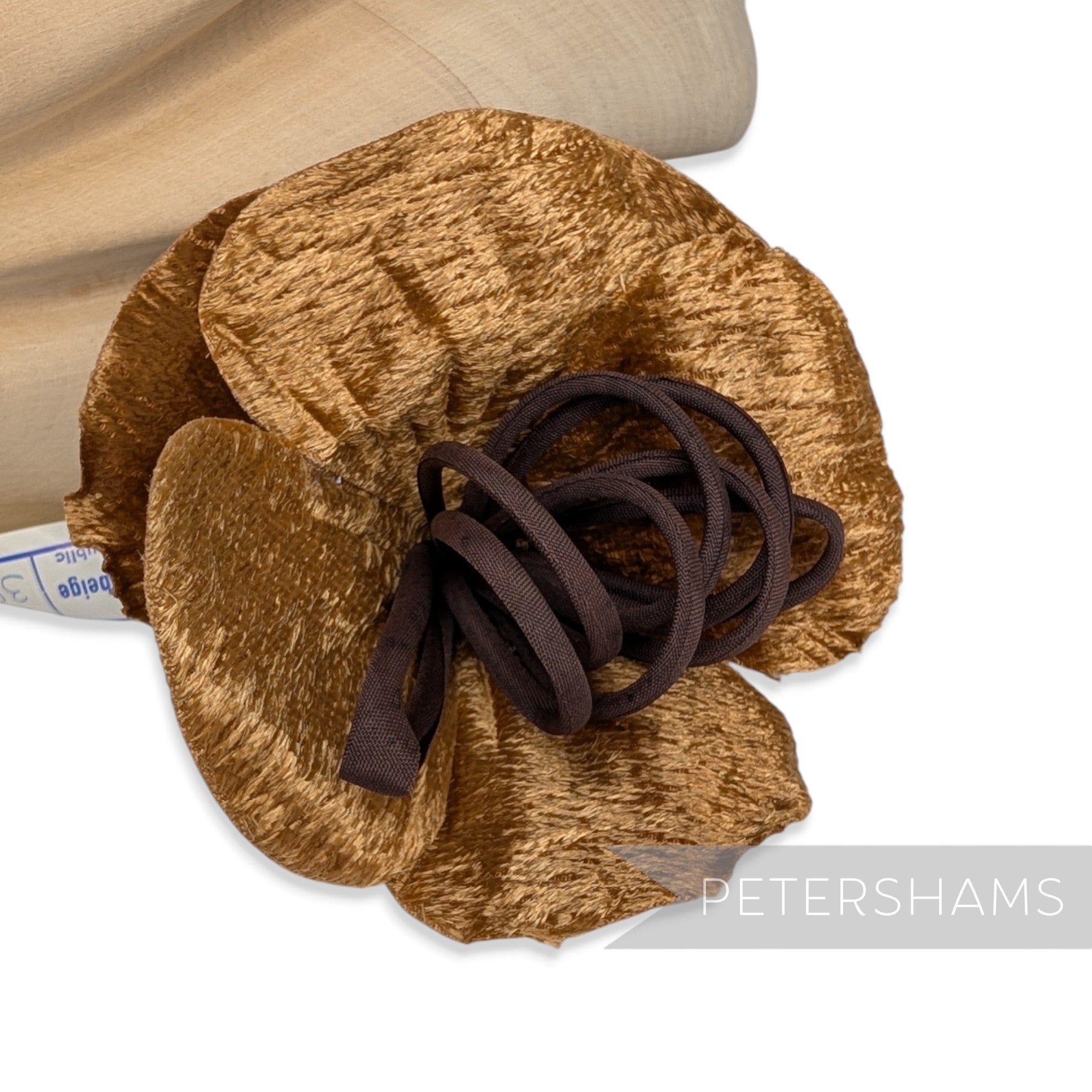 'Samy' Vintage 1970/80s German Velvet Camellia Organdie Looped Center Flower