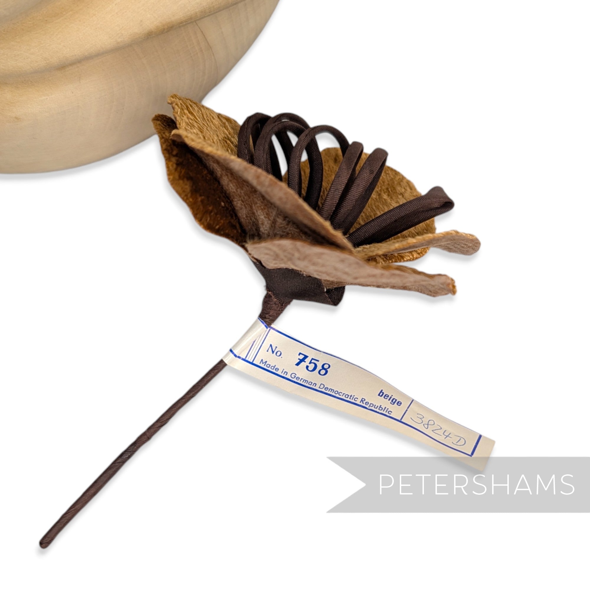 'Samy' Vintage 1970/80s German Velvet Camellia Organdie Looped Center Flower