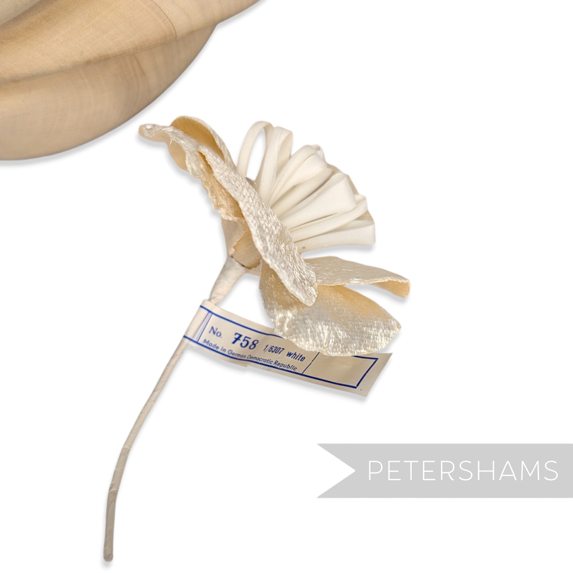 'Samy' Vintage 1970/80s German Velvet Camellia Organdie Looped Center Flower