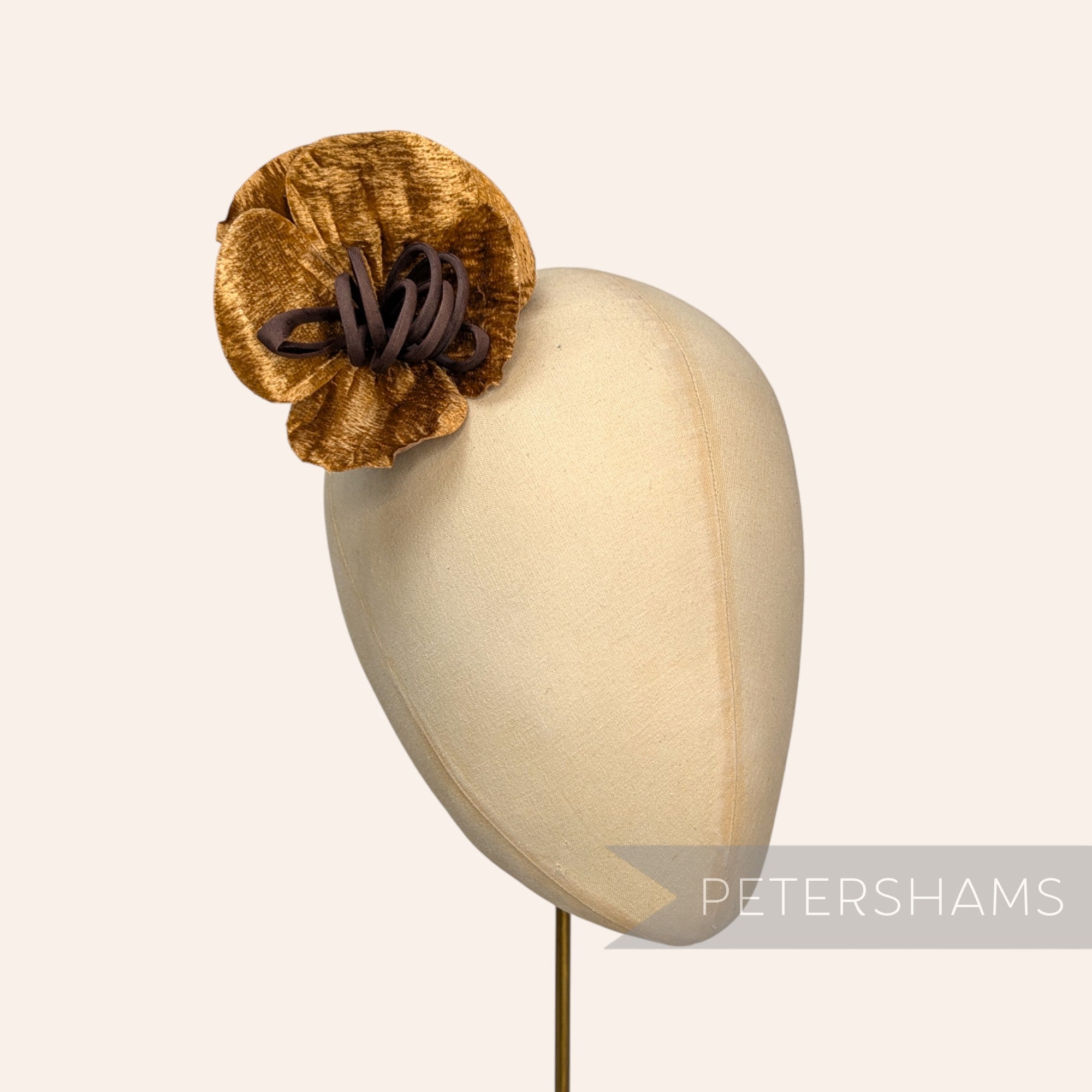 'Samy' Vintage 1970/80s German Velvet Camellia Organdie Looped Center Flower