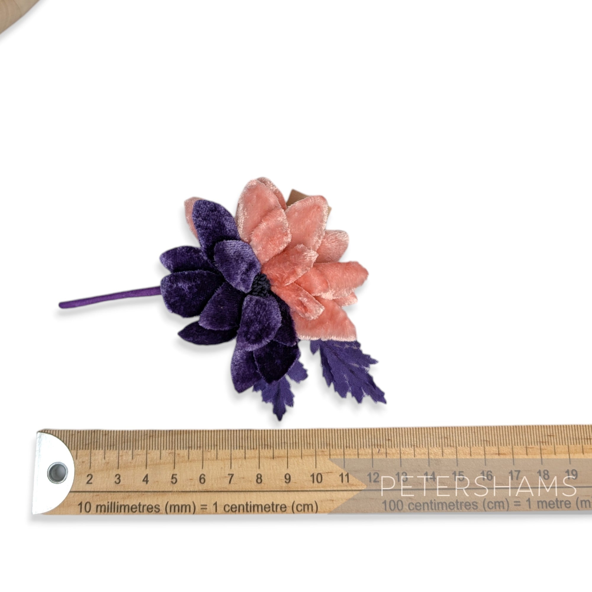 'Twobie' Two-Tone Vintage Velvet Czech Daisy Flower