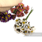 'Fred' Mini Silk Blossom Wired Flowers - 12 stems