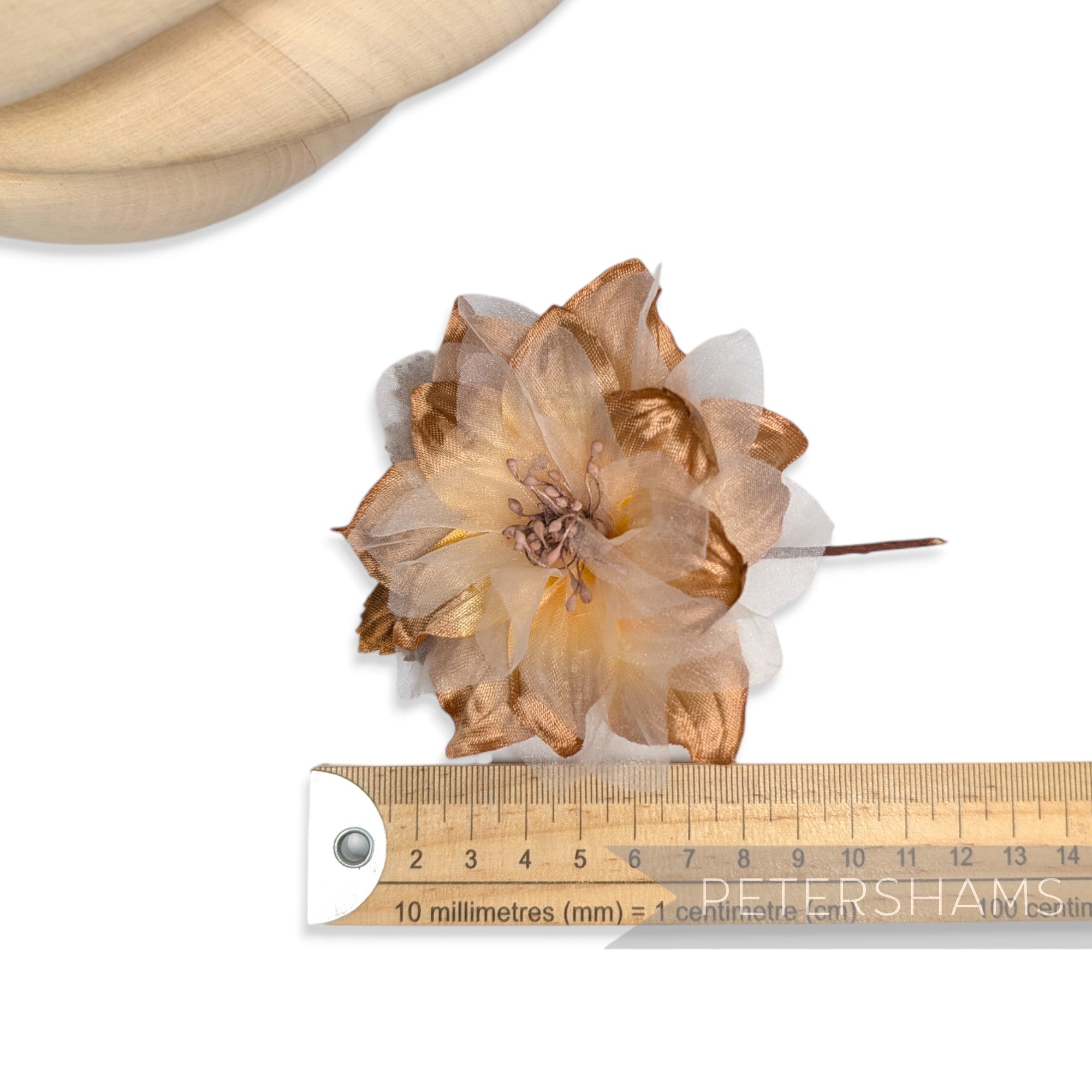 'Thelma' 8.5cm Vintage 1960/70's Organza and Silk Layered Millinery Flower