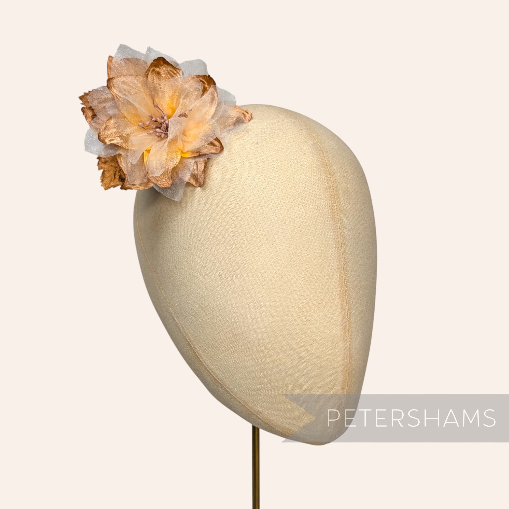 'Thelma' 8.5cm Vintage 1960/70's Organza and Silk Layered Millinery Flower