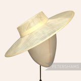 Large Brim Sinamay Boater Fascinator Hat Base