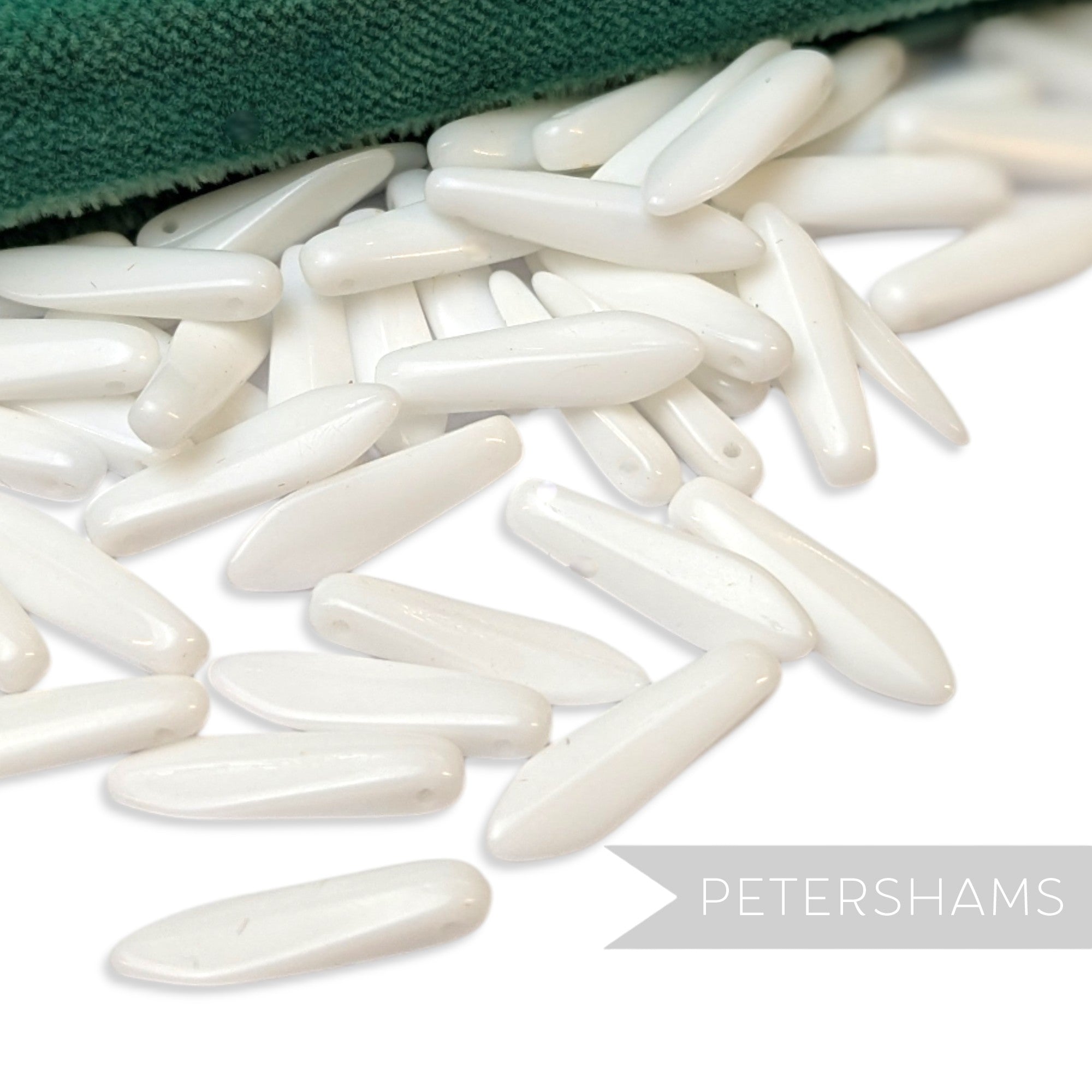 Vintage 1960/70's 20x5mm Glass Arrowhead Beads - Approx. 72 Pieces