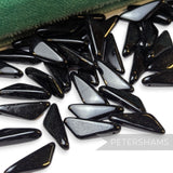 Vintage 1960/70's 17x6mm Glass Triangular Beads - Approx. 72 Pieces