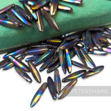 Vintage 1960/70's 20x5mm Glass Arrowhead Beads - Approx. 72 Pieces