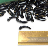 Vintage 1960/70's 17x5mm Large Glass Claw Beads - Approx. 72 Pieces