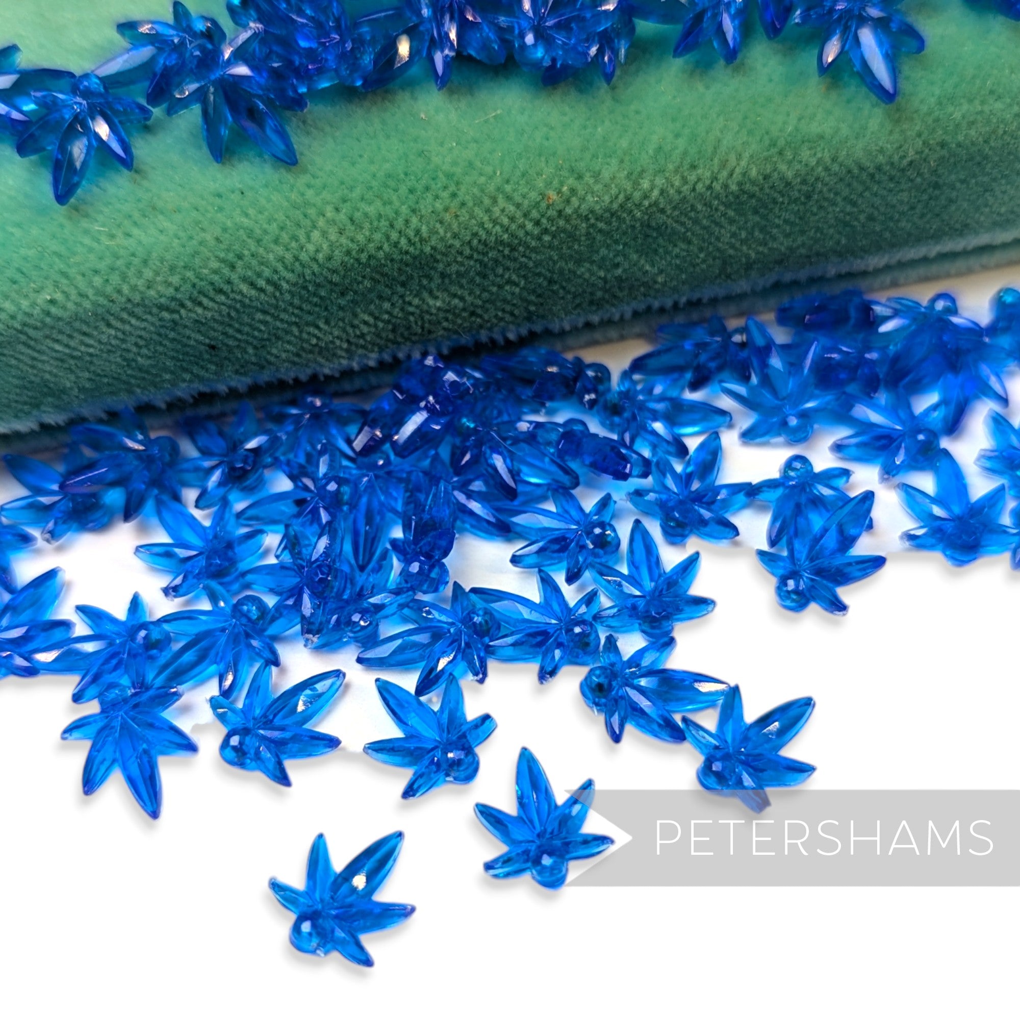 Vintage 1960/70's 12x10mm Hemp Leaf Beads - Approx. 72 Beads