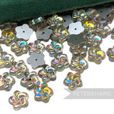 Vintage 1970/80's Iridescent Glass Swirl Flower Bead - 72 Pieces