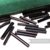 20mm Vintage Long Glass Bugle Beads - 36 Pieces