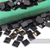 Vintage 1960/70's 9mm Glass Bevelled Square Beads - 72 Pieces