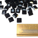 Vintage 1960/70's 7mm Glass Bevelled Square Beads - 72 Pieces