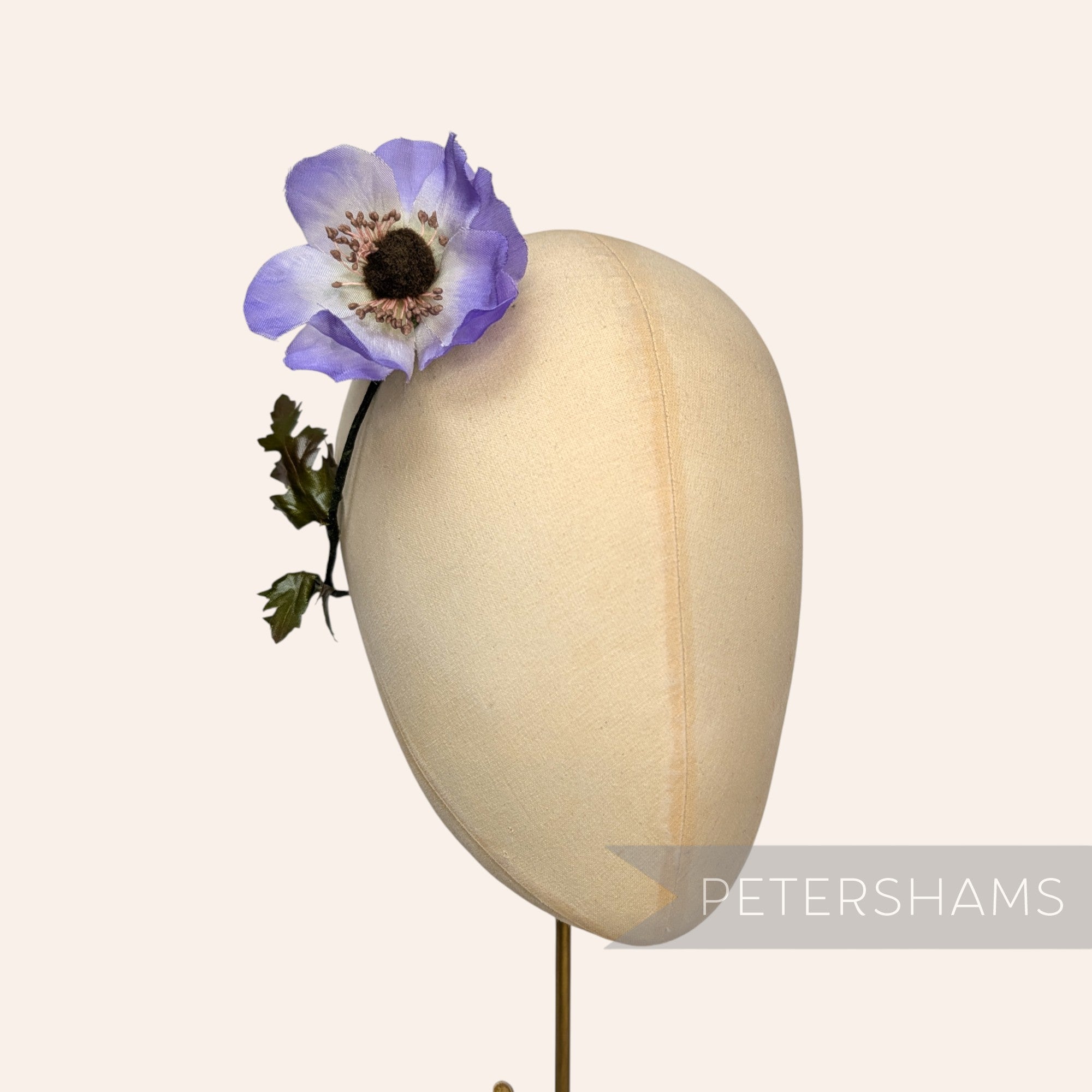 'Jolie' Vintage Japanese 1960s Silk 8cm Anemone Flower Wired Flower