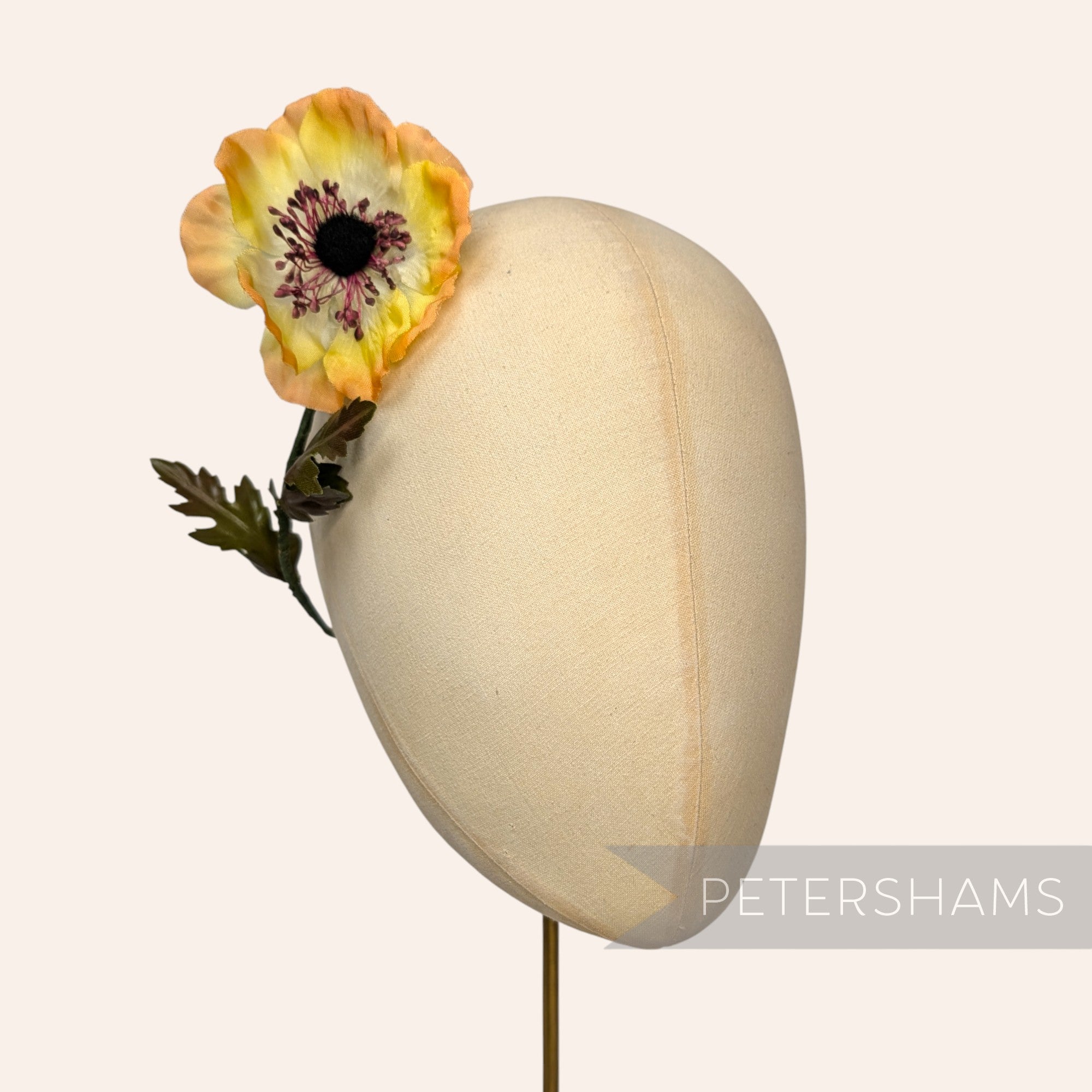 'Jolie' Vintage Japanese 1960s Silk 8cm Anemone Flower Wired Flower