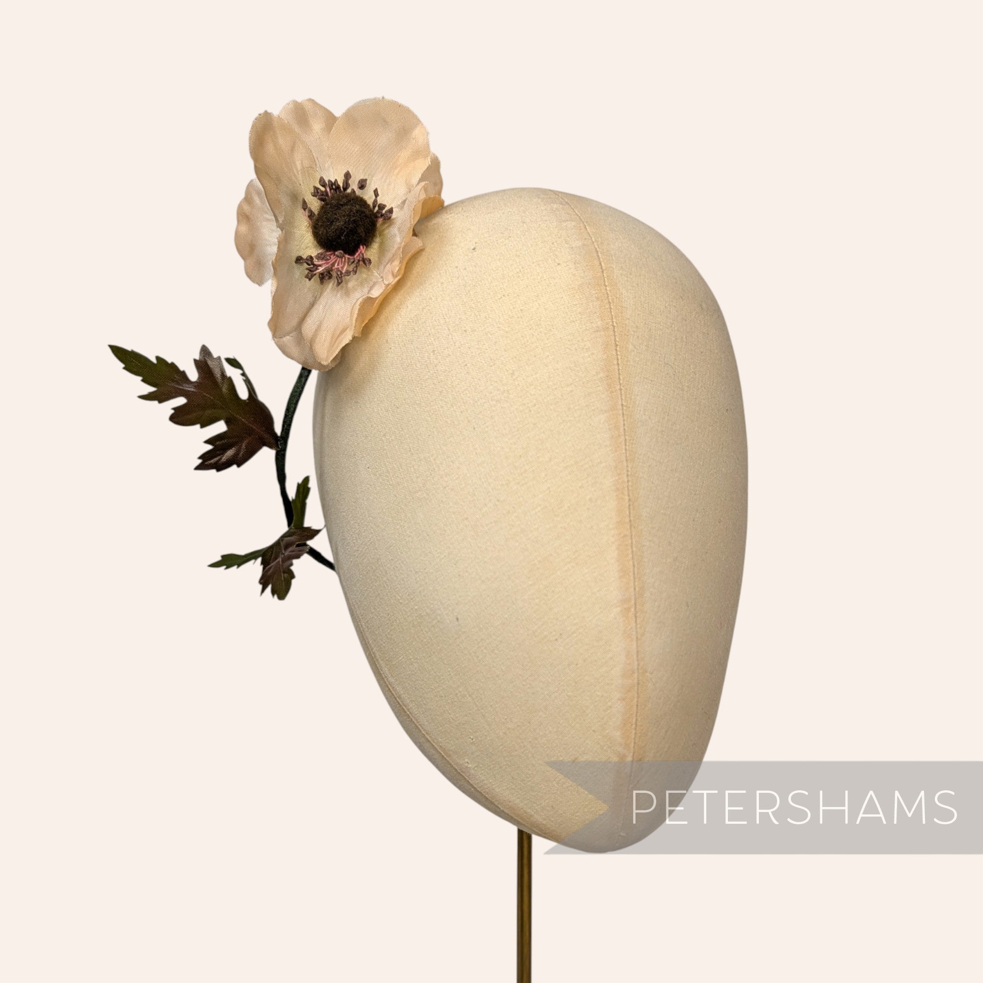 'Jolie' Vintage Japanese 1960s Silk 8cm Anemone Flower Wired Flower