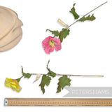 'Pua' Vintage Czech 1960/70s Silk 10cm Hibiscus Flower