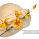 'Tygr' Vintage Czech 1960/70s Mini Tiger Lily Silk Flower Mount