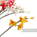 'Tygr' Vintage Czech 1960/70s Mini Tiger Lily Silk Flower Mount