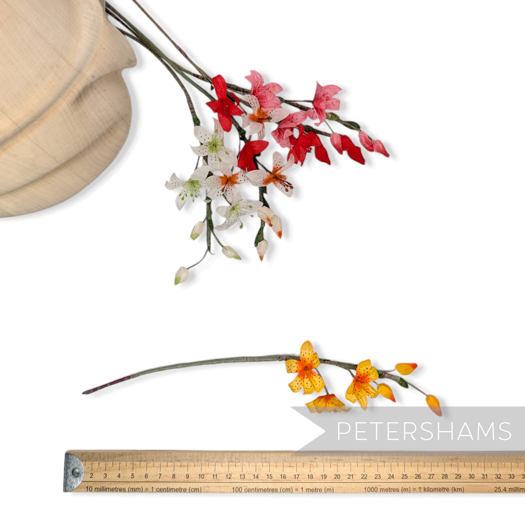 'Tygr' Vintage Czech 1960/70s Mini Tiger Lily Silk Flower Mount