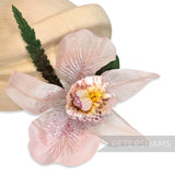 'Ora' Vintage 1950/60s German Orchid Silk Flower Millinery Hat Mount