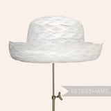 Untrimmed Vintage 1980s Upturned Brim Scallop Wave Crinoline Hat