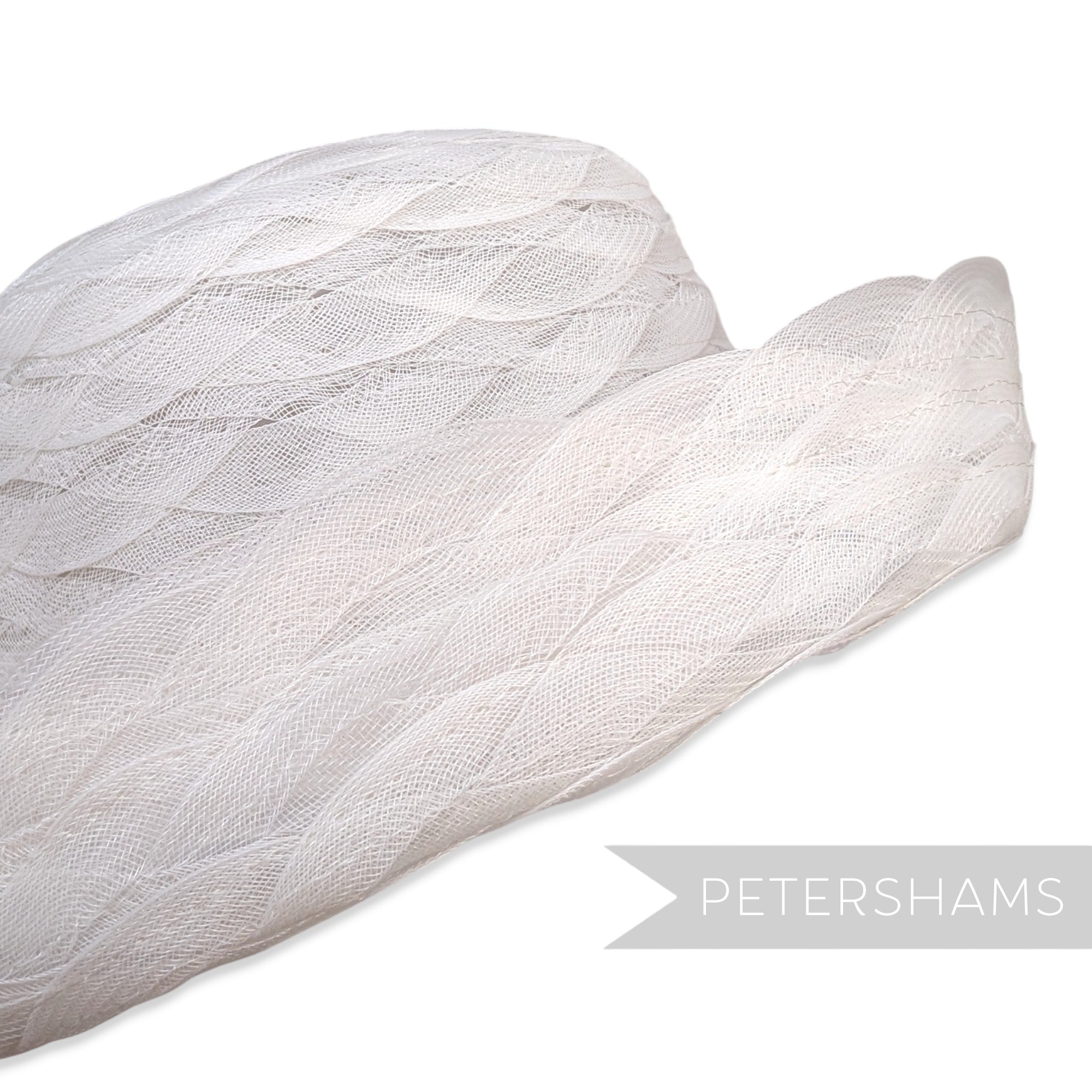 Untrimmed Vintage 1980s Upturned Brim Scallop Wave Crinoline Hat