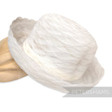 Untrimmed Vintage 1980s Upturned Brim Scallop Wave Crinoline Hat