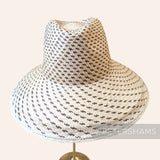 Imperfect Partially Blocked Double Dash Vintage Ecuador Panama Straw Capeline - 11.5"