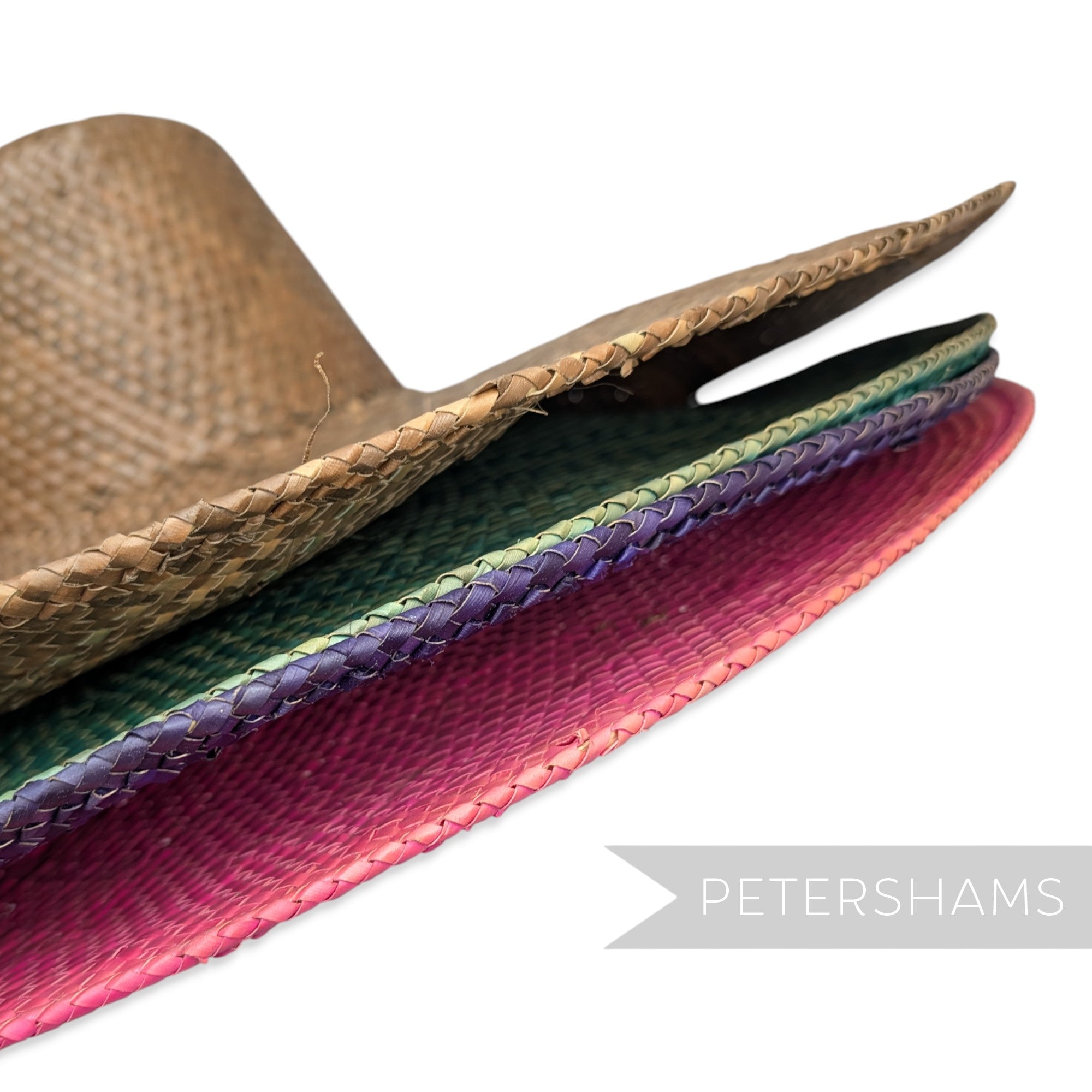 Imperfect Super Duper XL Strip Straw Capeline - 15"