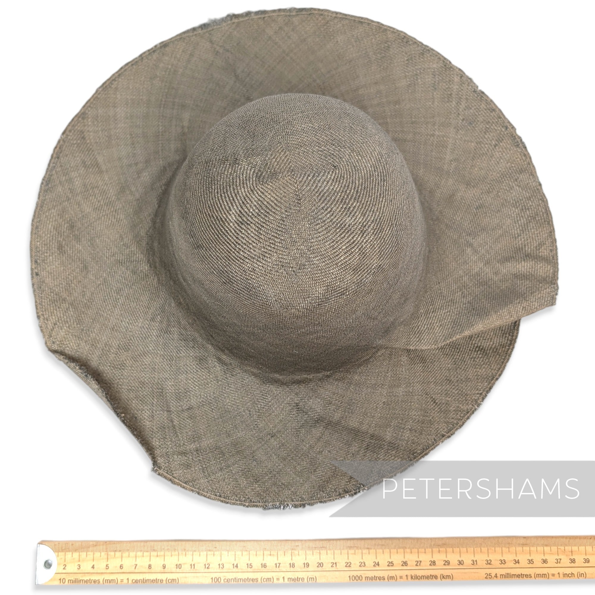 Crazy Amazing Vintage Superfine Deep Sage Parasisal Straw Capeline - 11"