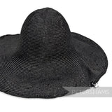 Imperfect Laminated Raffia Black Capeline 11"