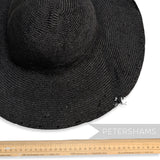 Imperfect Laminated Raffia Black Capeline 11"