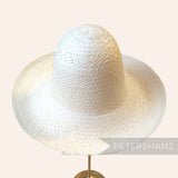 Imperfect Lightweight Vintage Ecuador Panama Straw Capeline Hat Body - 12"